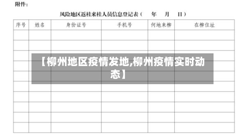【柳州地区疫情发地,柳州疫情实时动态】