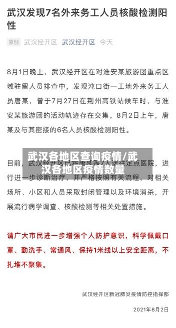 武汉各地区查询疫情/武汉各地区疫情数量