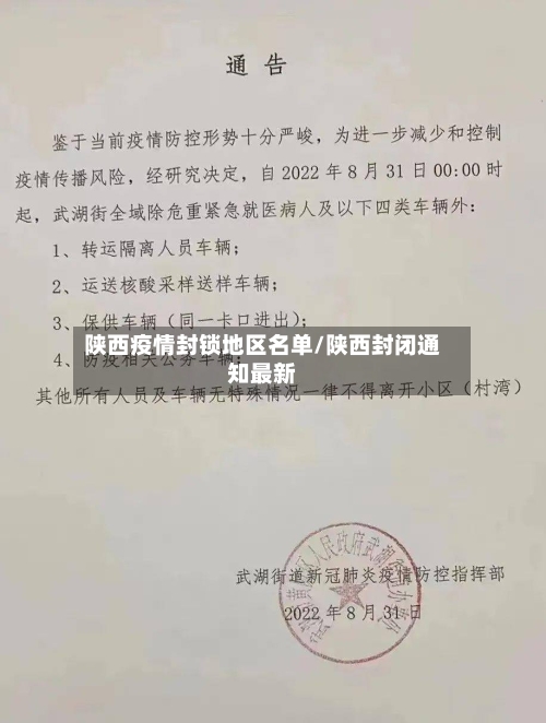 陕西疫情封锁地区名单/陕西封闭通知最新-第2张图片