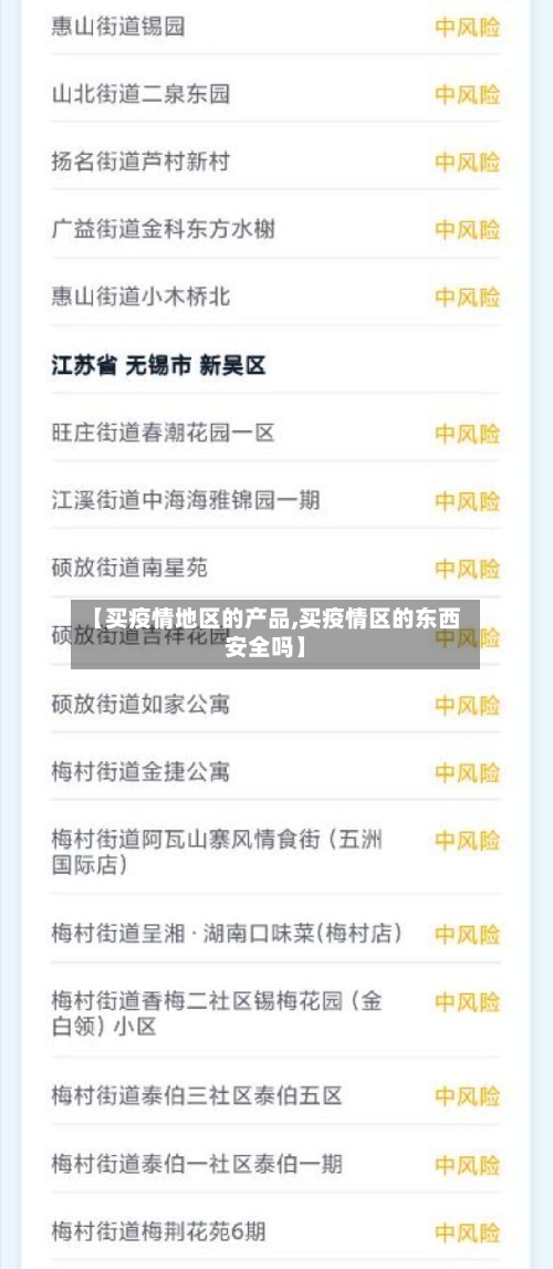 【买疫情地区的产品,买疫情区的东西安全吗】