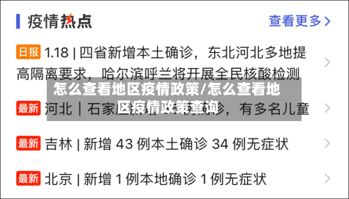 怎么查看地区疫情政策/怎么查看地区疫情政策查询-第2张图片