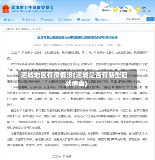 运城地区有疫情没(运城是否有新型冠状病毒)