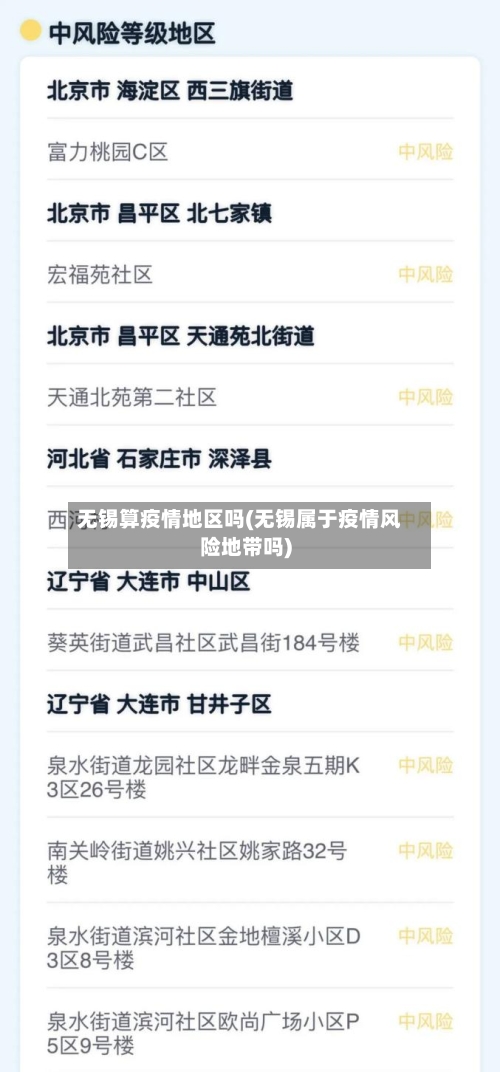 无锡算疫情地区吗(无锡属于疫情风险地带吗)-第2张图片