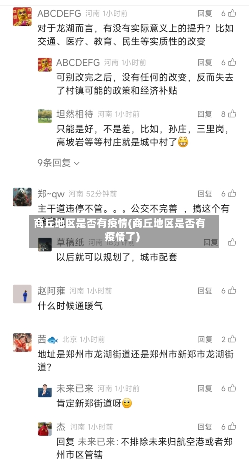 商丘地区是否有疫情(商丘地区是否有疫情了)