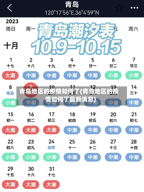 青岛地区的疫情如何了(青岛地区的疫情如何了最新消息)
