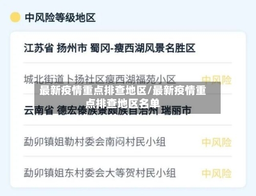最新疫情重点排查地区/最新疫情重点排查地区名单-第2张图片