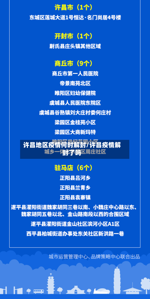 许昌地区疫情何时解封/许昌疫情解封了吗-第3张图片