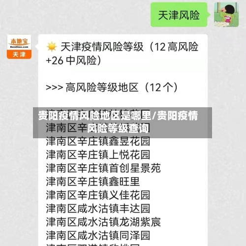 贵阳疫情风险地区是哪里/贵阳疫情风险等级查询