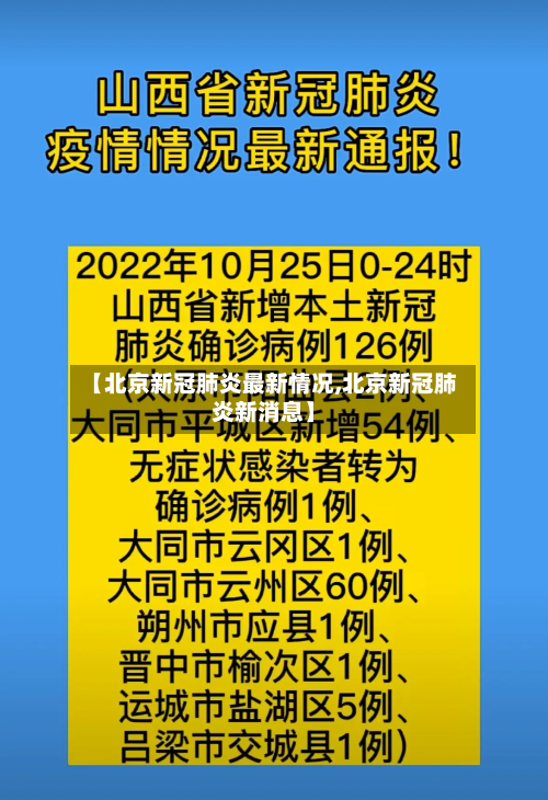 【北京新冠肺炎最新情况,北京新冠肺炎新消息】