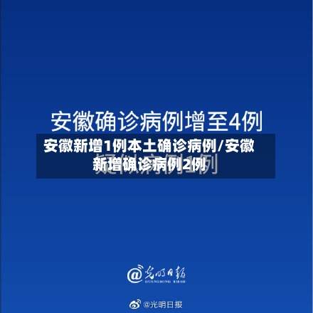 安徽新增1例本土确诊病例/安徽新增确诊病例2例-第3张图片