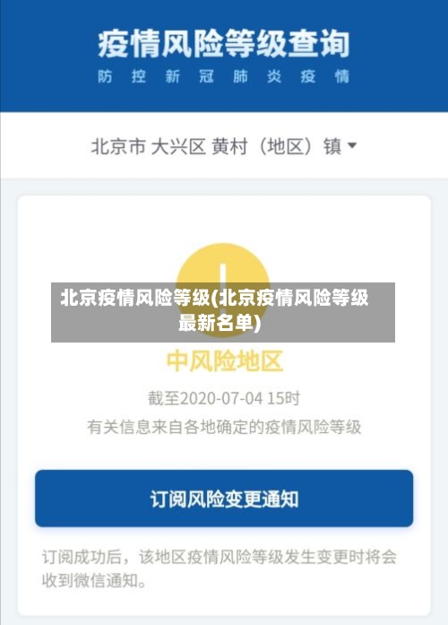北京疫情风险等级(北京疫情风险等级最新名单)-第3张图片