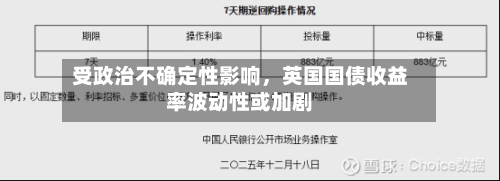 受政治不确定性影响	，英国国债收益率波动性或加剧-第3张图片