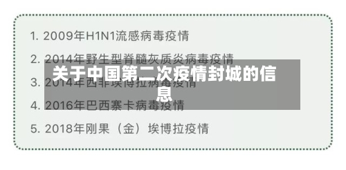 关于中国第二次疫情封城的信息-第3张图片