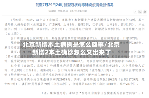 北京新增本土病例是怎么回事/北京新增2本土确诊怎么又出来了-第2张图片