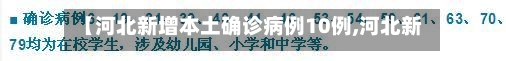 【河北新增本土确诊病例10例,河北新增确诊33例 含本土13例】
