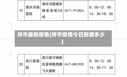 呼市最新疫情(呼市疫情今日新增多少)-第2张图片