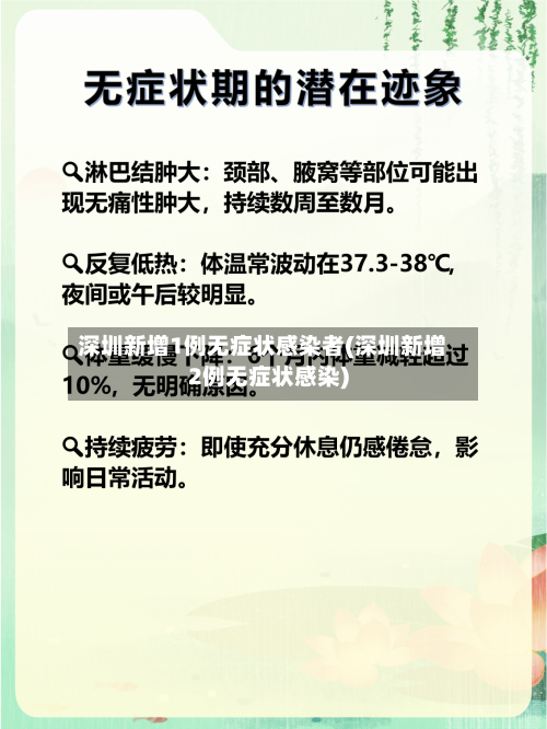 深圳新增1例无症状感染者(深圳新增2例无症状感染)-第2张图片