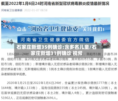 石家庄新增35例确诊:含多名儿童/石家庄新增31例确诊 视频