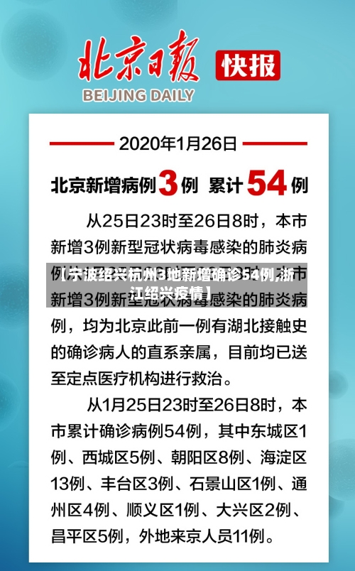 【宁波绍兴杭州3地新增确诊54例,浙江绍兴疫情】