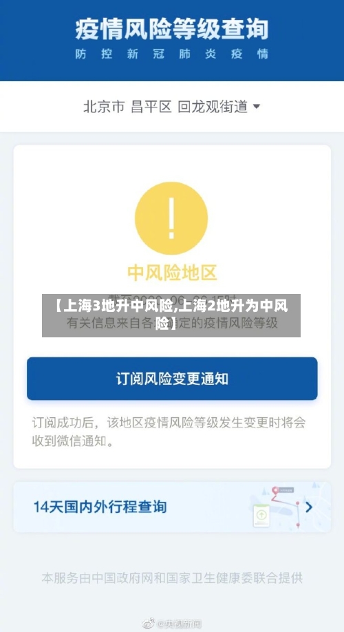 【上海3地升中风险,上海2地升为中风险】-第3张图片