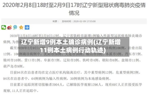 辽宁新增9例本土确诊病例(辽宁新增11例本土病例行动轨迹)-第3张图片