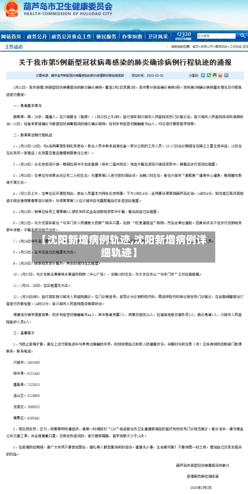 【沈阳新增病例轨迹,沈阳新增病例详细轨迹】-第2张图片