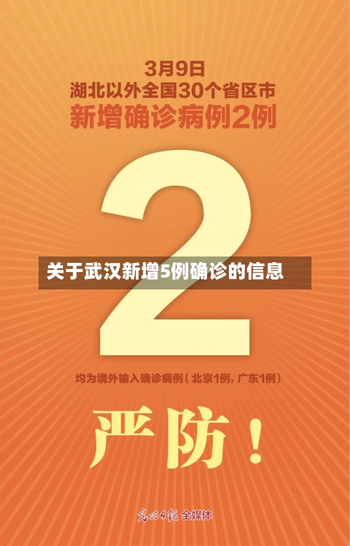 关于武汉新增5例确诊的信息