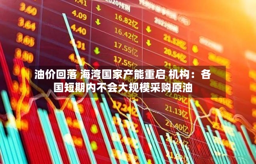 油价回落 海湾国家产能重启 机构：各国短期内不会大规模采购原油-第3张图片