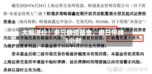 大幅溢价！多只翻倍基金，明日停牌1小时