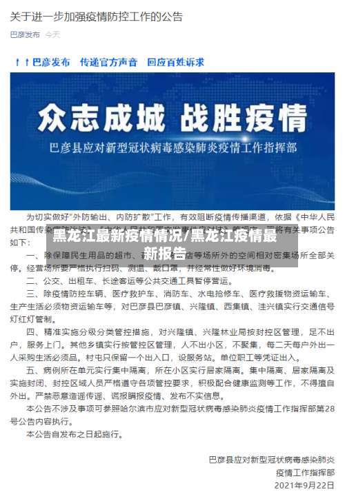黑龙江最新疫情情况/黑龙江疫情最新报告-第2张图片