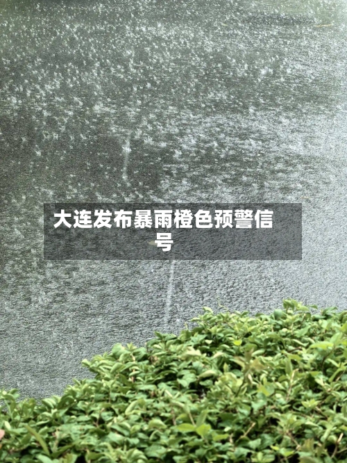 大连发布暴雨橙色预警信号