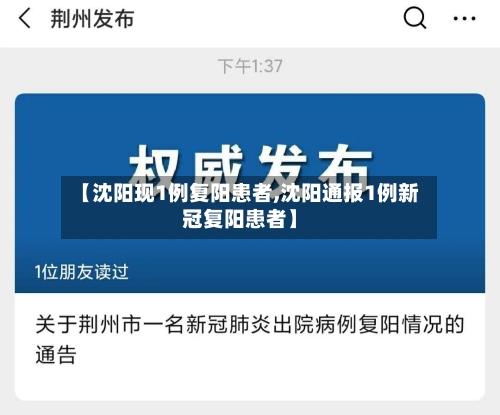 【沈阳现1例复阳患者,沈阳通报1例新冠复阳患者】