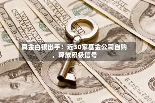 真金白银出手！近30家基金公司自购，释放积极信号