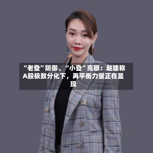 “老登”防御	、“小登	”亮眼：赵建称A股极致分化下，再平衡力量正在显现-第2张图片
