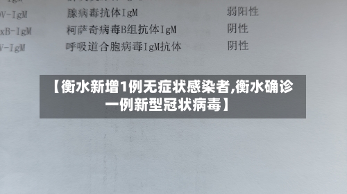 【衡水新增1例无症状感染者,衡水确诊一例新型冠状病毒】-第2张图片