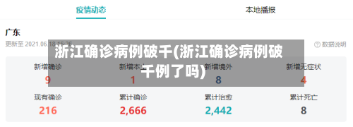 浙江确诊病例破千(浙江确诊病例破千例了吗)-第2张图片