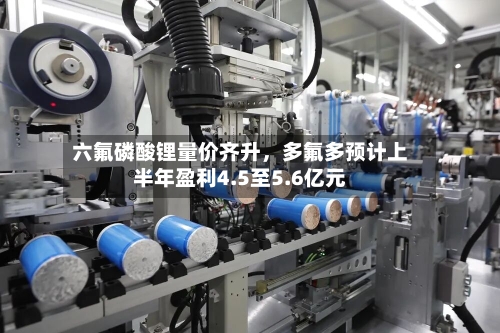 六氟磷酸锂量价齐升，多氟多预计上半年盈利4.5至5.6亿元