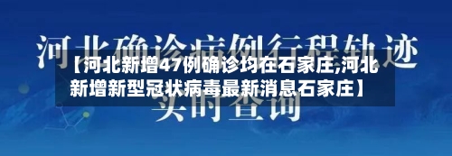 【河北新增47例确诊均在石家庄,河北新增新型冠状病毒最新消息石家庄】-第3张图片